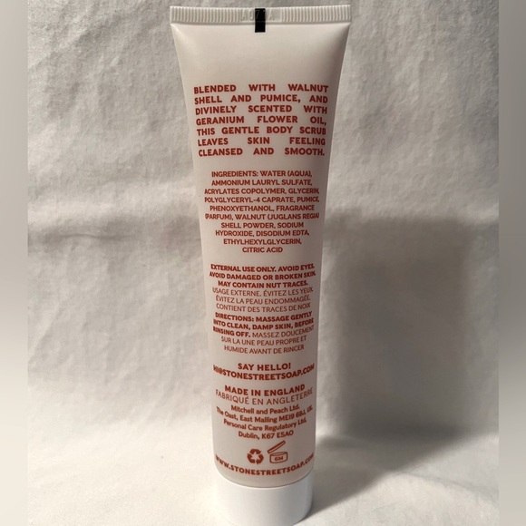 🌺BRAND NEW🌺 STONE STREET SOAPHOUSE Geranimo Wholesome Body Scrub 3.38 fl oz - Picture 7 of 7